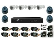 DVR System 8CH DVR Kits, 8CH DVR, Plastic + Metal IR CCTV Cameras