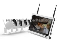 720P 4CH LCD Screen NVR Wireless IP Camera with Monitor Kit 4 Channel Home CCTV Kits
