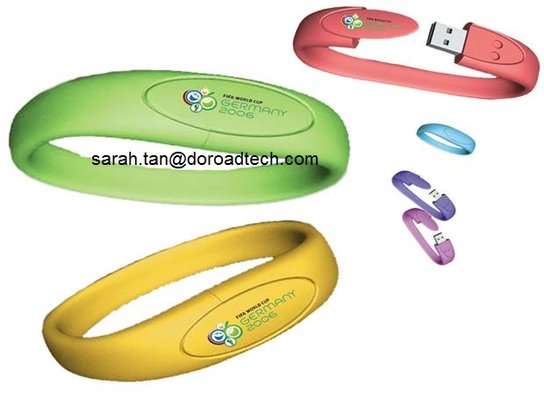 China Genuine Capacity Silicone Bracelet USB Flash Drives supplier