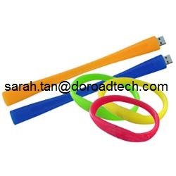 Bracelet USB Flash Drives Made by Silicone, 100% New and Original Memory Chip DR-FS139