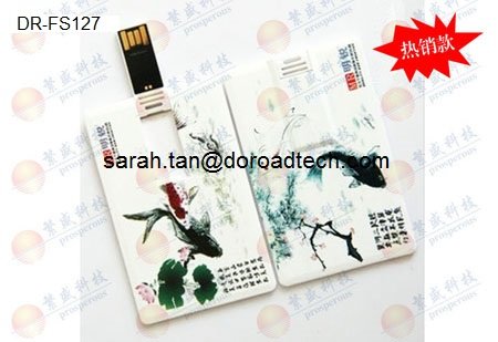 Printed Plastic Credit Card USB Flash Drives, Customized USB