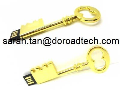 Good Quality Competitive Price Real Capacity Gift Metal Key Shaped USB Drives