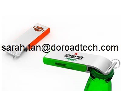 High Speed USB3.0 Metal Bottle Opener USB Pen Drives, Portable Push Pull Bottle Opener USB