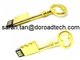 High Speed Golden Metal Key Shape USB Flash Drive