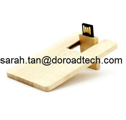 100% Creative Wooden Card USB Flash Drive Popular USB Card Memory Stick Customize LOGO