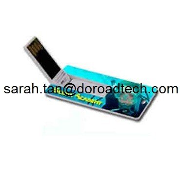 High Quality True Capacity Plastic Mini Bank Card USB Pen Drive with Customized Printing