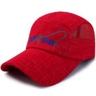Custom  Running Cap Outdoor Quick Dry Sport Cap soft fabric and mesh breathable baseball cap color: red &blue