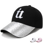 baseball caps and hats men 100% polyester piping running hat custom outdoor sports caps  color:white&black  size:adjust