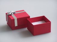 Paper Jewellery Box With Ribbon Print Logo