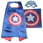 Halloween Superhero capes Double sides Satin Fabric super hero cape + mask party supplies for Children's birthday party