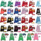 Halloween Superhero capes Double sides Satin Fabric super hero cape + mask party supplies for Children's birthday party