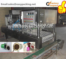 2015 new hot sale automatic coffee capsule filling and sealing machine for K cup, nespresso, lavazza