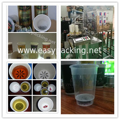 Tea cup filling and sealing machine .Easy and fashion drink