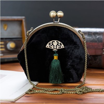 China Accessories, Vintage Handbag, Velvet Handbag, Vintage Purse, Victorian, Victorian Purse, Black Velvet Bag, Ladies Purse, supplier