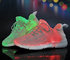 Pink Fiber Optic LED Shoes Full Screen Display Girls Light Up Sneakers supplier