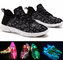 Woven Upper Shining Fiber Optic LED Shoes Remote Control Led Sneakers For Adults supplier