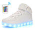 LED Light Up Shoes With Remote Control , Men &amp; Women Leather High Top Led Light Sneakers supplier