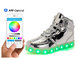 Women Leather Led Fashion Shoes , High Top Electric Styles Led Shoes Sneaker supplier