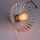 ECOBRT Pendant Glass Hanging Light,1-Light Transparent Glass Lampshade
