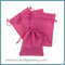 colored jute fabric drawstring promotional bag, jute drawstring bag