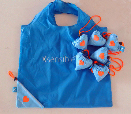 foldable strawberry nylon shopping  bag