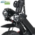 EcoRider E4-9 dual motor 52V/60v 10inch off road electric scooter ,folding adult electric scooter with angle eye/wings l
