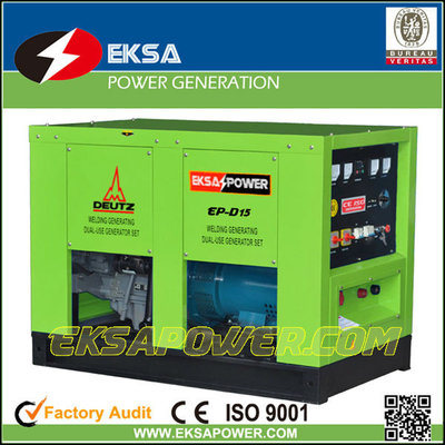 China MAX 500A DEUTZ welder generating set,dual used for domestic power welder in silent type option colour designed supplier