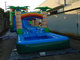 PVC 0.55mm 18oz Inflatable Dual Lane Tropical Water Slide Inflatable slide commercial inflatable water slides for kids