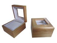 Luxury new leather wood watch box with transparent window