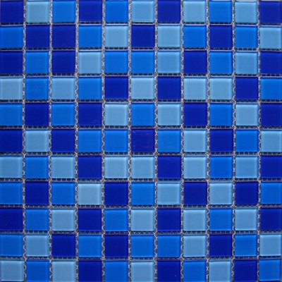 China 300x300mm mosaic tile outlet,crystal glass,swmming pool mosaic tiles, code blue supplier