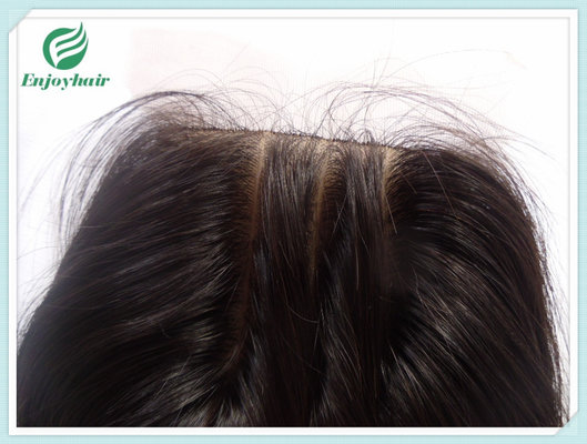 China Silk top closure4''x4'' brazilian virgin hair natural color straight 10''-24''L three way supplier