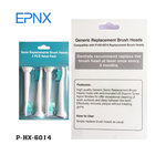 1set/4pcs P-HX-6014 electric toothbrush head metal bottom 4 colors rubber ring toothbrush head