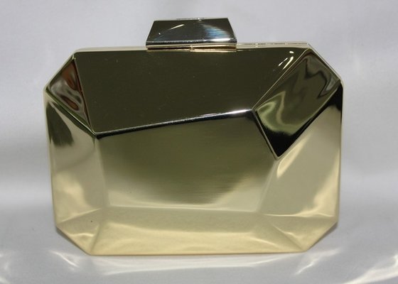 China Europe Style Metallic Clutch Bag Handmade Dinner Package Bronze Color supplier