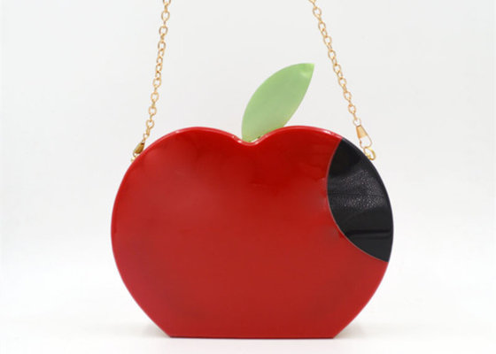 China Fashion Apple Shape Evening Clutch Bags Red Everyday Clutch Purse For Party supplier