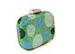 Hot Fix Green Rhinestone Evening Bags With Decorative Multicolor Dots supplier