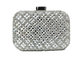 Handmade Crystal Mesh Evening Bags Golden Frame And Acrylic Closure supplier