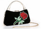 Women ' S Velvet Embroidered Evening Bag Rhinestone Adorned For Wedding Party supplier