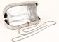 Rectangular Silver Rhinestone Evening Bags With 120cm Metal  Chain supplier