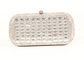 Rectangular Silver Rhinestone Evening Bags With 120cm Metal  Chain supplier