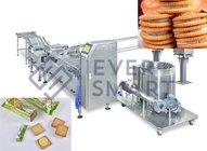 Double lane biscuit sandwiching machine with row multiplier
