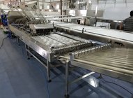 Four lane biscuit sandwiching machine with row multiplier