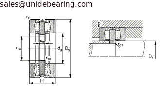 China Taper roller thrust bearing for rolling mill bearings 353162 supplier