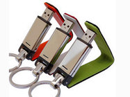 USB Flash Drive Disk 8GB PU Leather Key Chain Memory Drives Stick