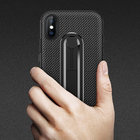 Color Black Carbon Fiber Invisible Kickstand TPU Case Back Cover For Xiaomi Mi5x Mi8 Redmi6Pro  Pocophone F1 Redmi note6