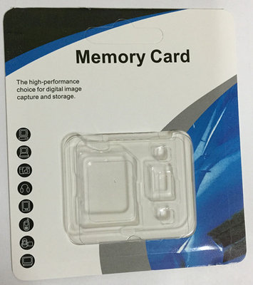 China Logo Customized Memory Card Package 15mm X 11mm X 1mm With PP / Plastic OEM supplier