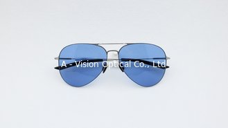 China Men's Sunglasses Metal aviator Eyewear double bridge UV 100 Super light supplier