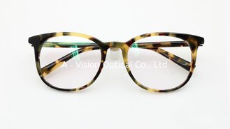 China Retro Tortoise Handmade Acetate Frames Mens Womens Vintage Daily Non-prescription Eyeglasses Frames with Clear Lens supplier