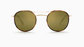 Ultralight Pure Titanium Sunglasses Acetate Lining with double Bridges Round Gunmetal/Black/Gre Gradient Polarized Lens supplier