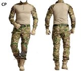 Men Airsoft Army Military Uniform Tactical Navy Seal Combat Frog Suit with knee elbow pads