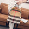 Women Leisure Backpack Style Plaid CanvasBackpack Mommy Bag School Feng Bag